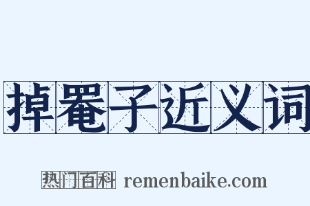 掉罨子近义词是什么意思的图片